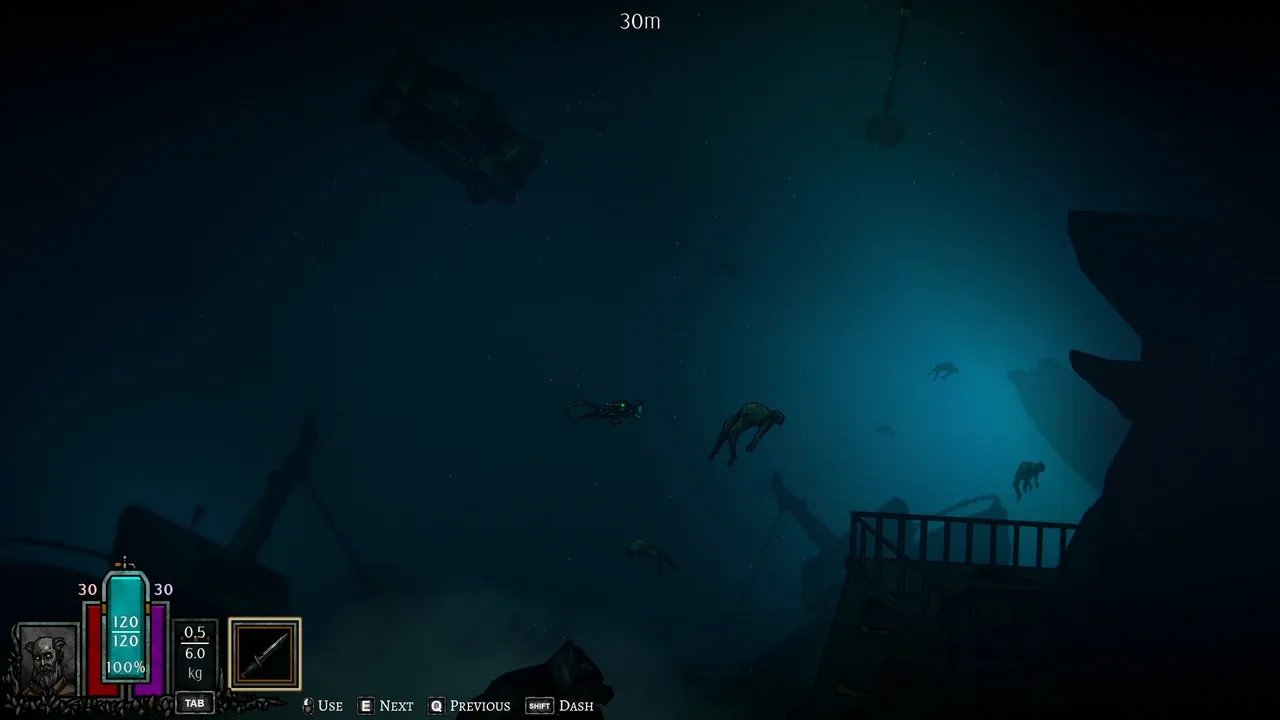 Atmosférické prostředí podmořského světa ve hře DIVE or DIE - Children of Rain