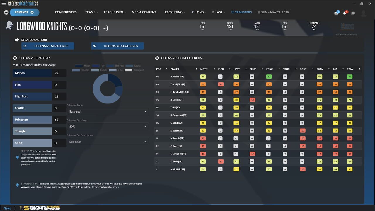 Draft Day Sports: College Basketball 26 screenshot