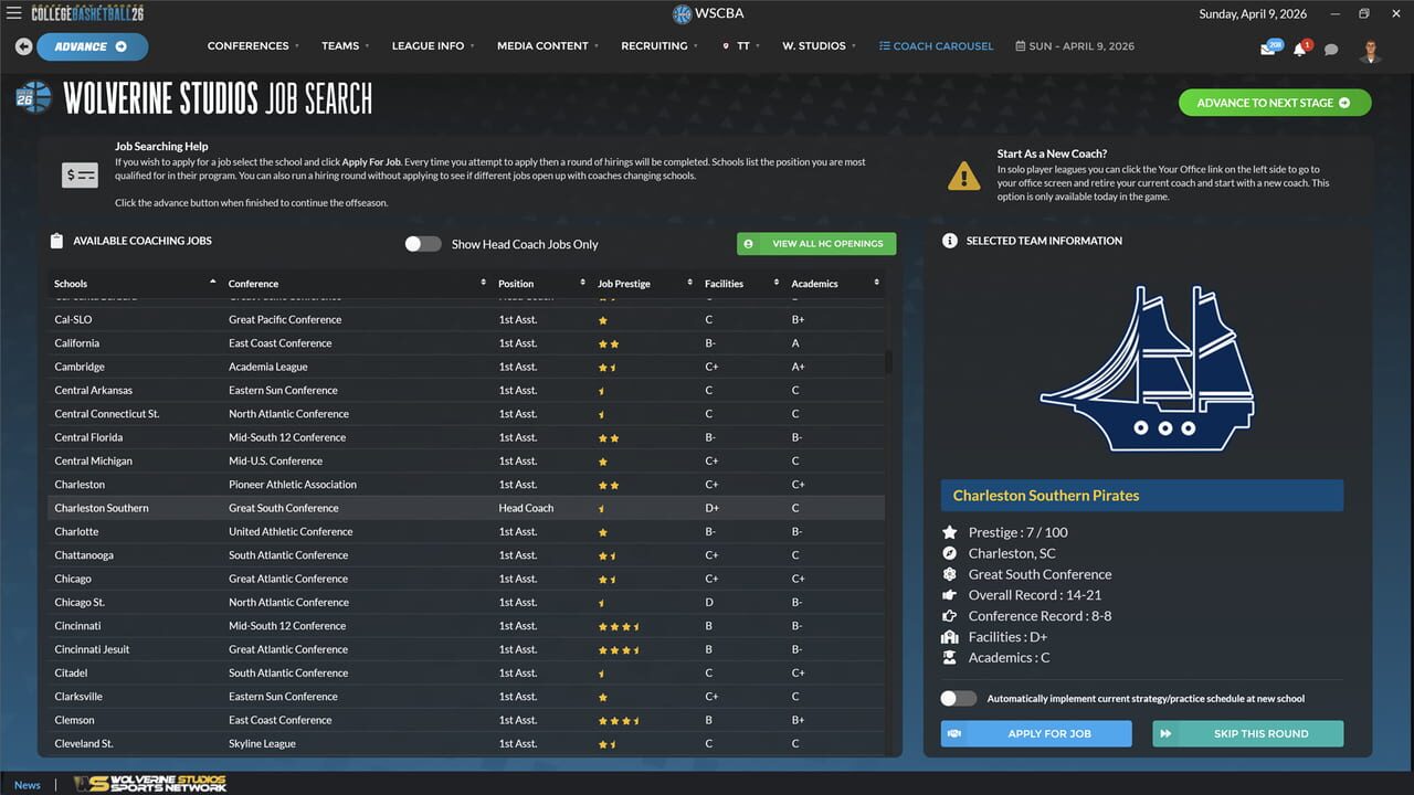 Draft Day Sports: College Basketball 26 screenshot