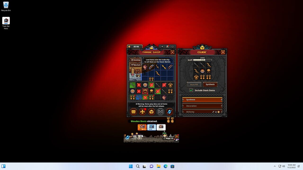 TBH: Task Bar Hero screenshot