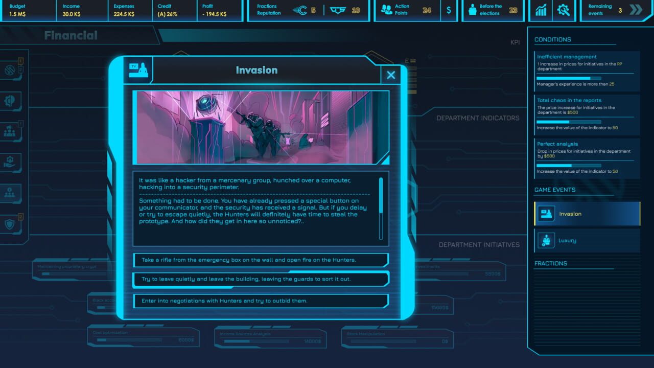 CEO Sim: Cyberpunk screenshot