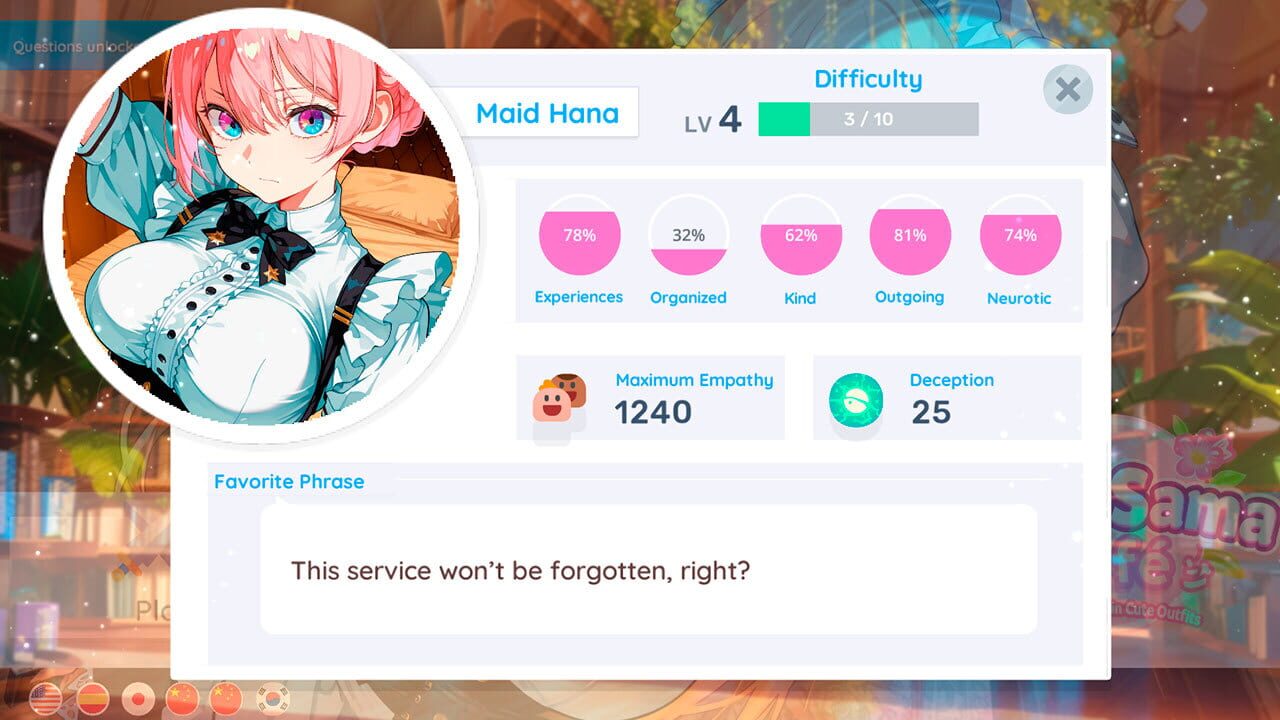 Maid-Sama Cafe: Anime Girls Services in Cute Outfits screenshot