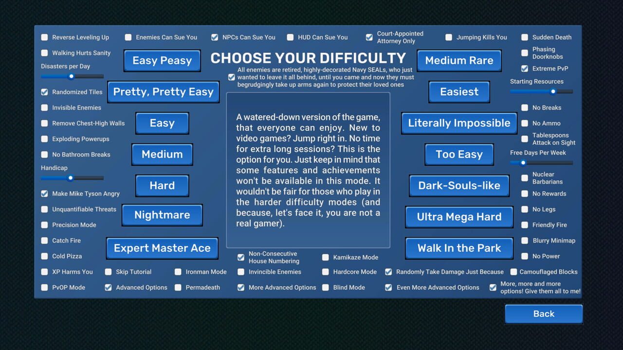 Video Game Menu: The Game