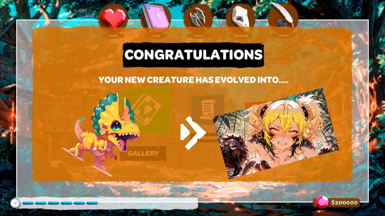 Dino Evolution: Catch Dinosaurs and Raise Anime Primeval Girls screenshot