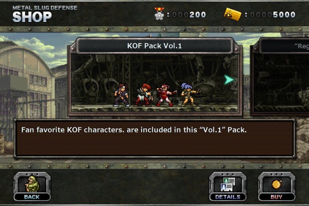 Metal Slug Defense: "KOF Pack" Vol.1 backdrop