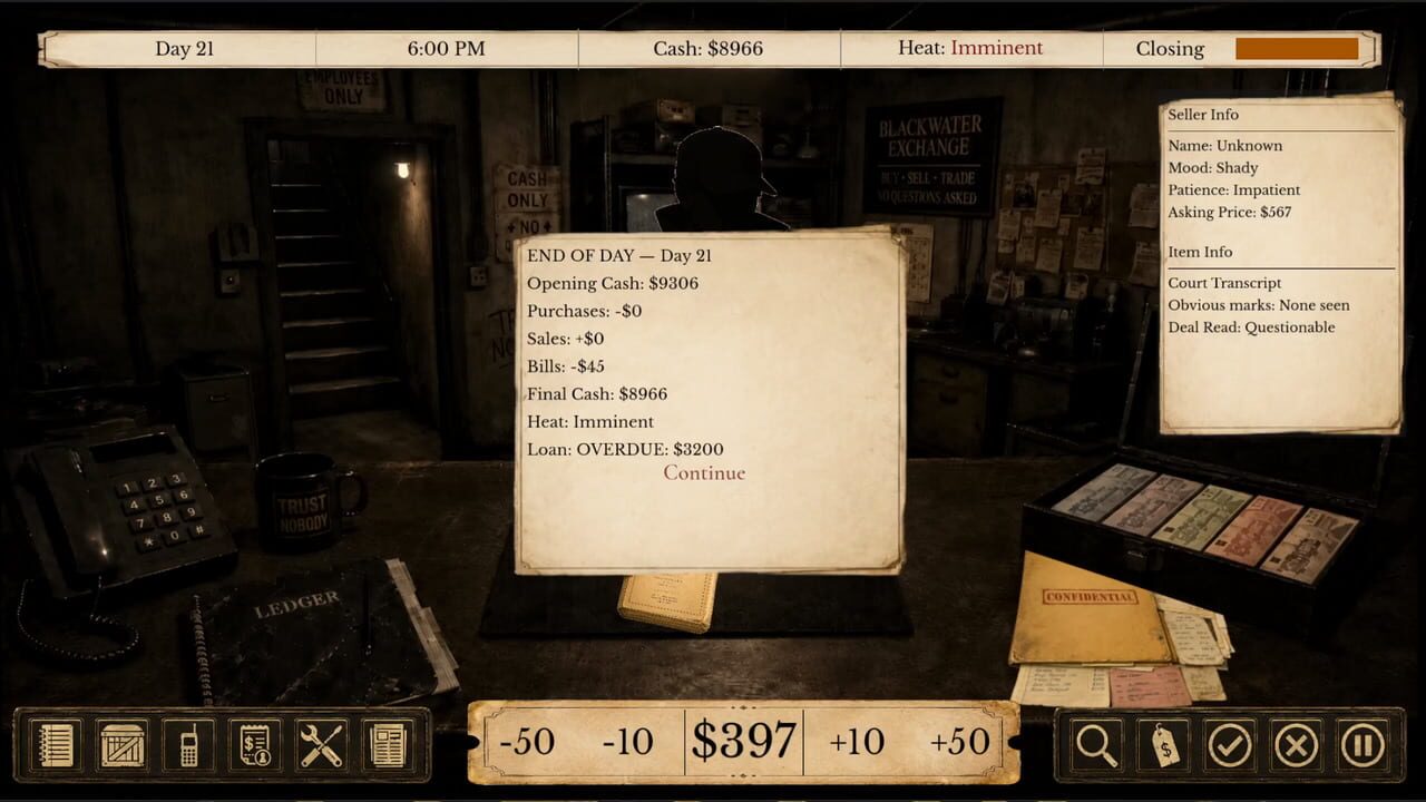 Blackwater Exchange screenshot