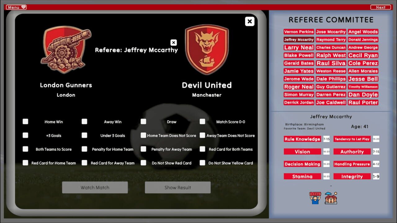 The Referee Committee screenshot