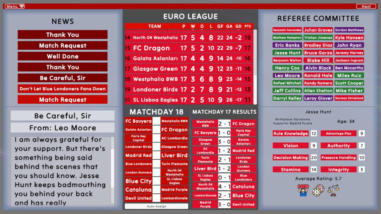 The Referee Committee screenshot