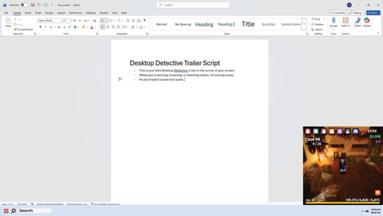 Desktop Detective screenshot