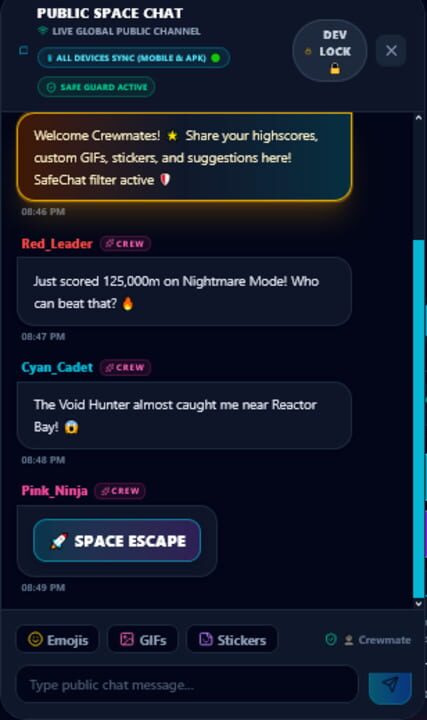 Crewmate Rush Space Escape Runner