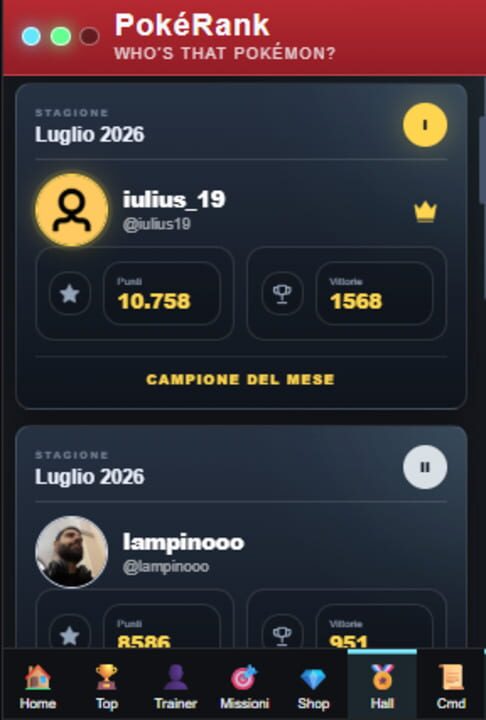 Gameplay de PokeRank
