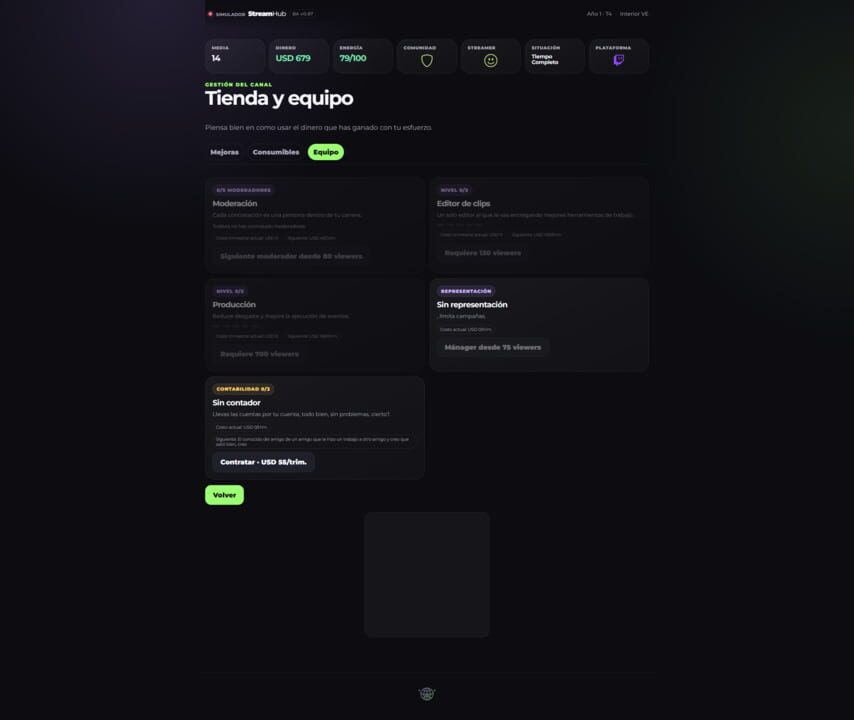 Simulador StreamHub
