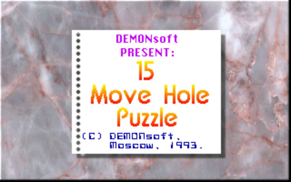 15 Move Hole Puzzle screenshot
