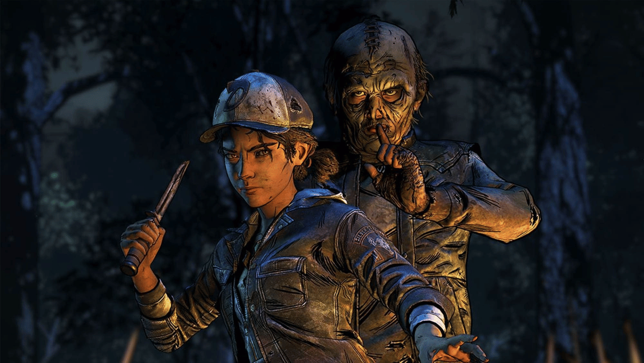 Cinematic story scene screenshot from The Walking Dead: The Telltale Definitive Series