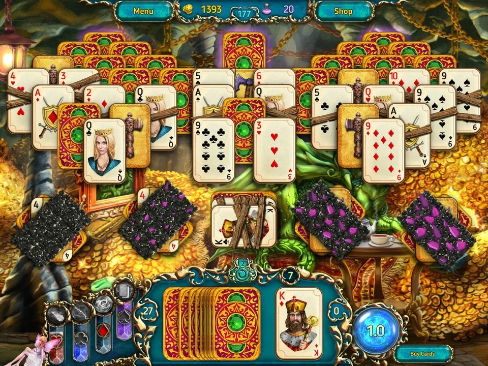 Dreamland Solitaire: Dragon's Fury screenshot 1