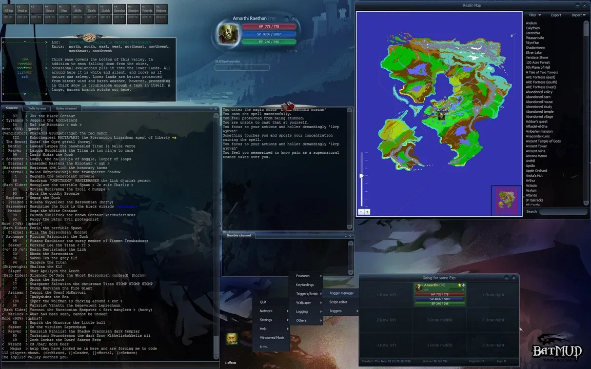 BatMUD screenshot 1
