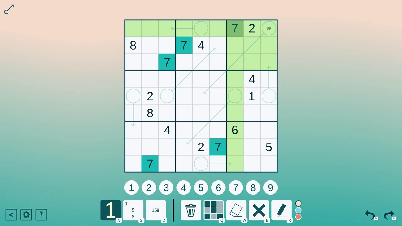 Arrow Sudoku screenshot 2