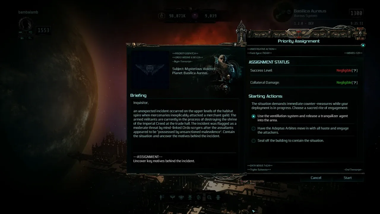 Warhammer 40,000: Inquisitor - Martyr: Mind Plague screenshot 1