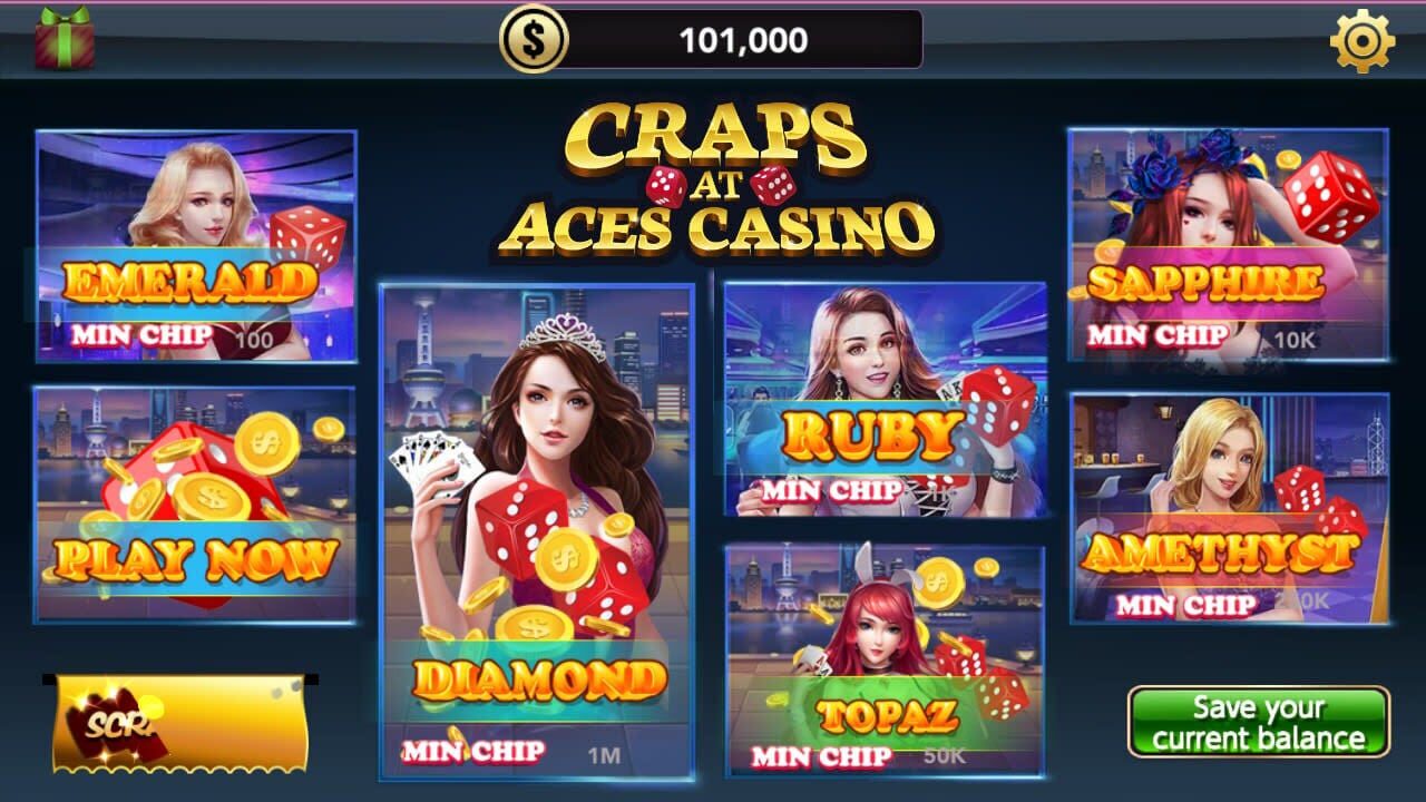 Craps at Aces Casino screenshot