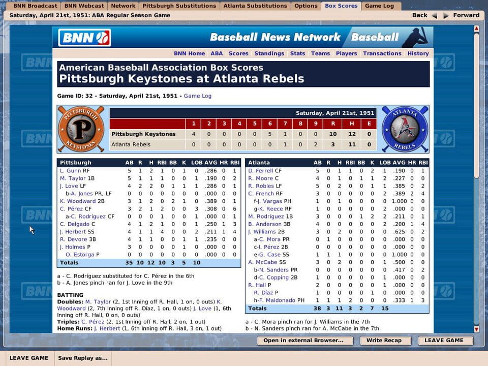 Out of the Park Baseball 9 | Screenshot #1 Out of the Park Baseball 9 | Screenshot #1