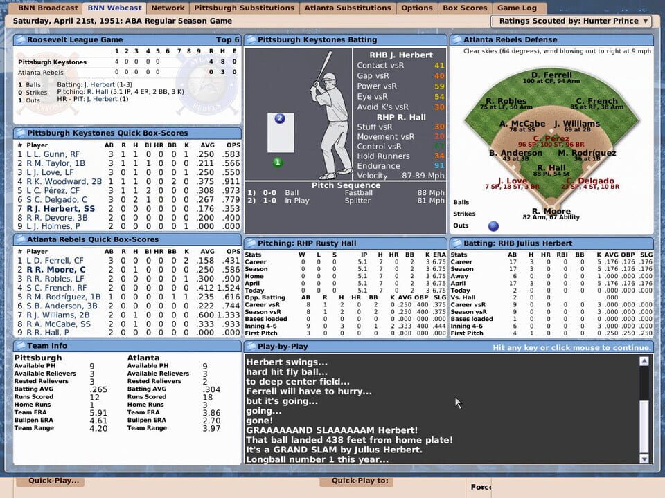 Out of the Park Baseball 9 | Screenshot #3 Out of the Park Baseball 9 | Screenshot #3