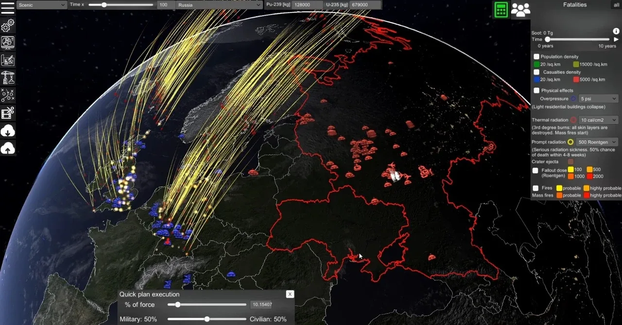 Nuclear War Simulator screenshot 1