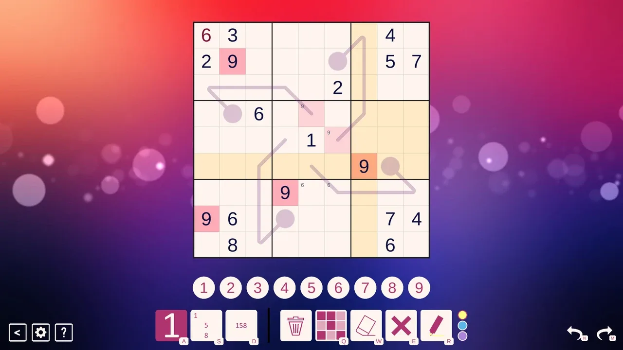 Thermo Sudoku screenshot 1