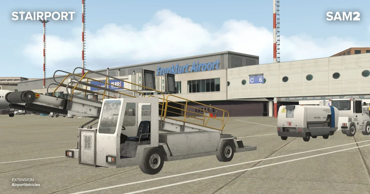 X-Plane 11: SAM Airport Vehicles