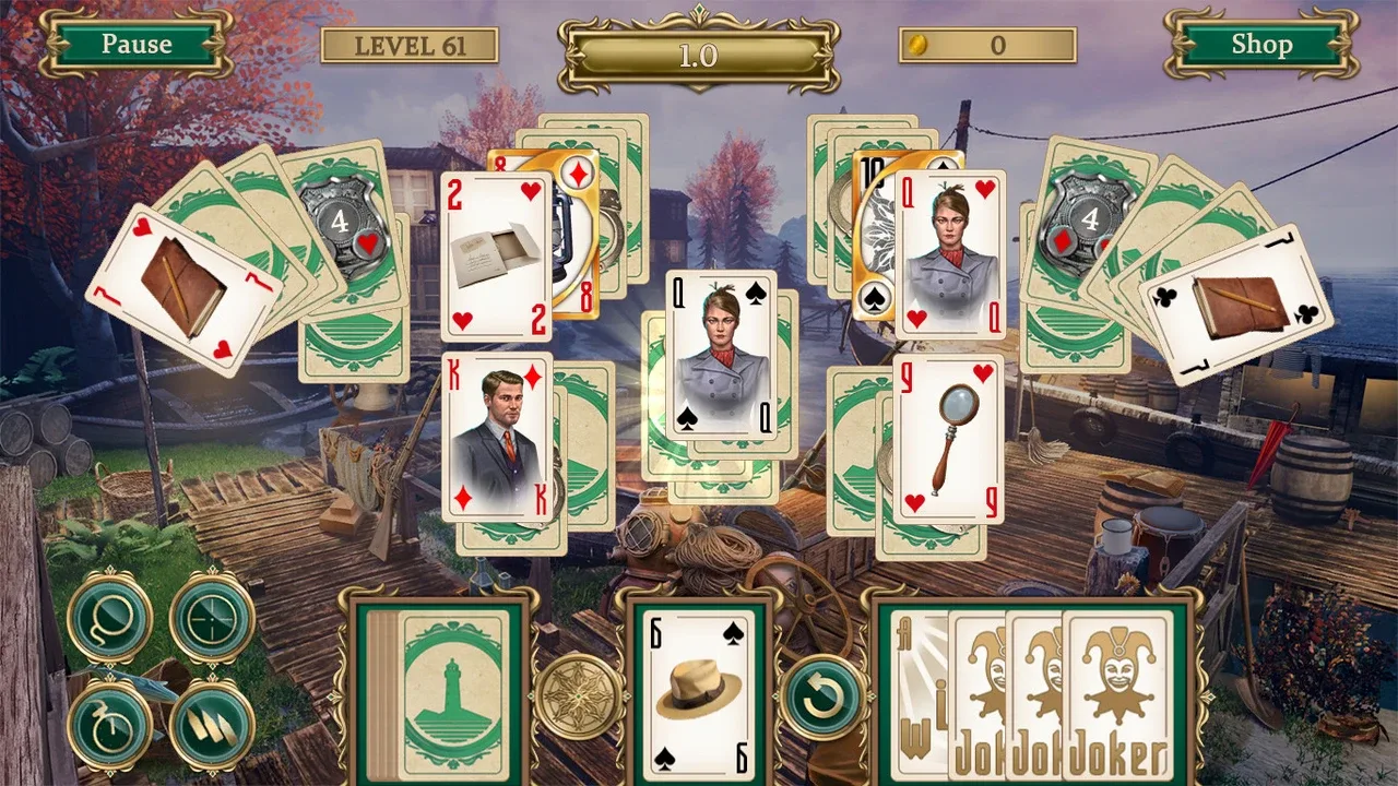 Detective Notes: Lighthouse Mystery Solitaire screenshot 1
