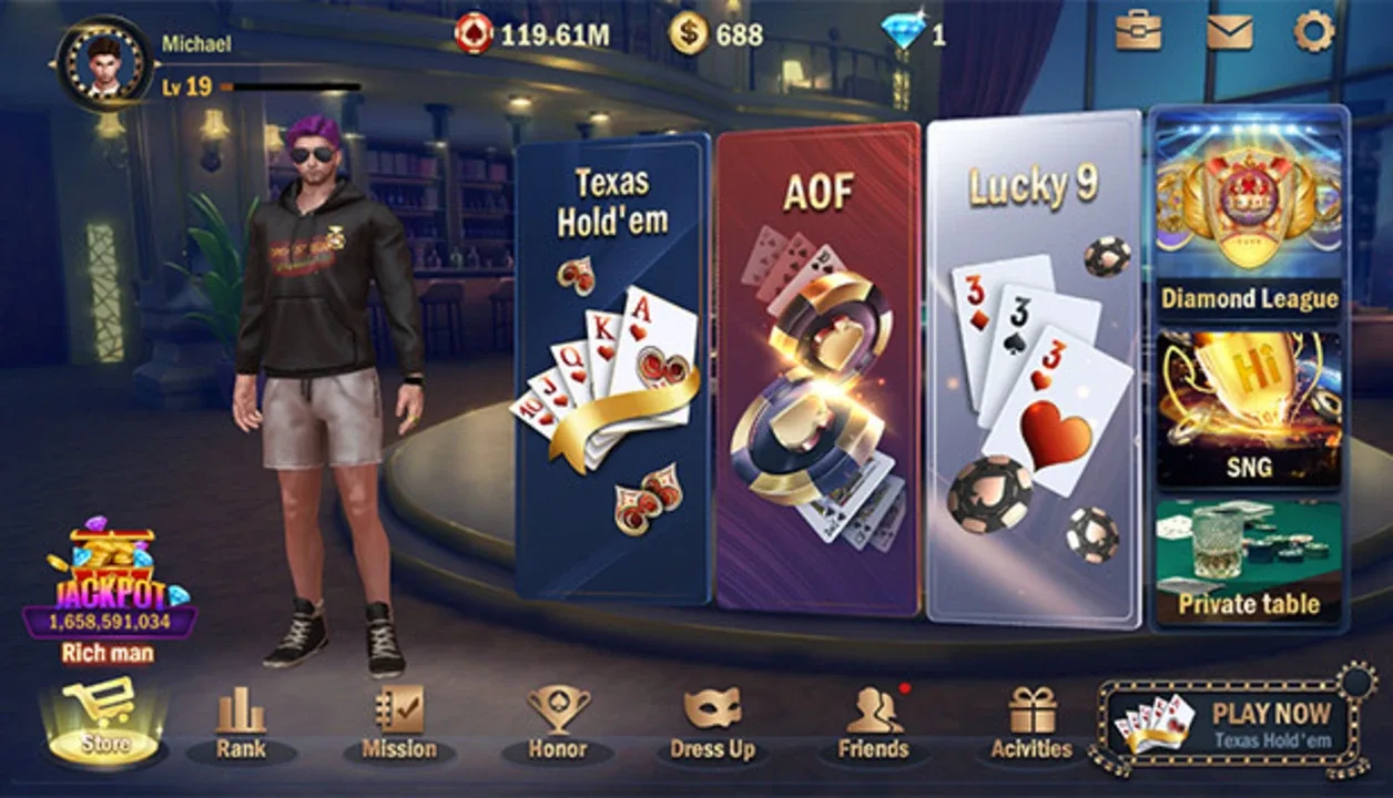 Hi Poker 3D: Texas Holdem screenshot 1