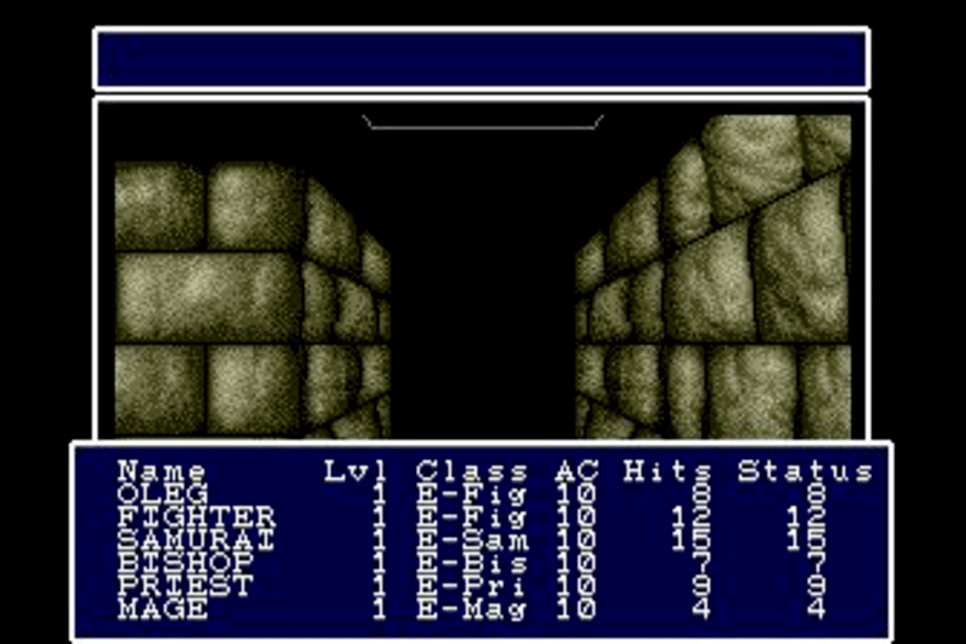 Wizardry Screen Layout Wizardry I & II - Press Kit