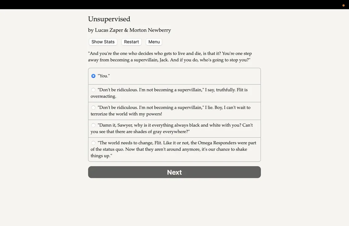Unsupervised screenshot 1