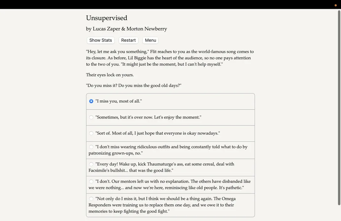 Unsupervised screenshot 2