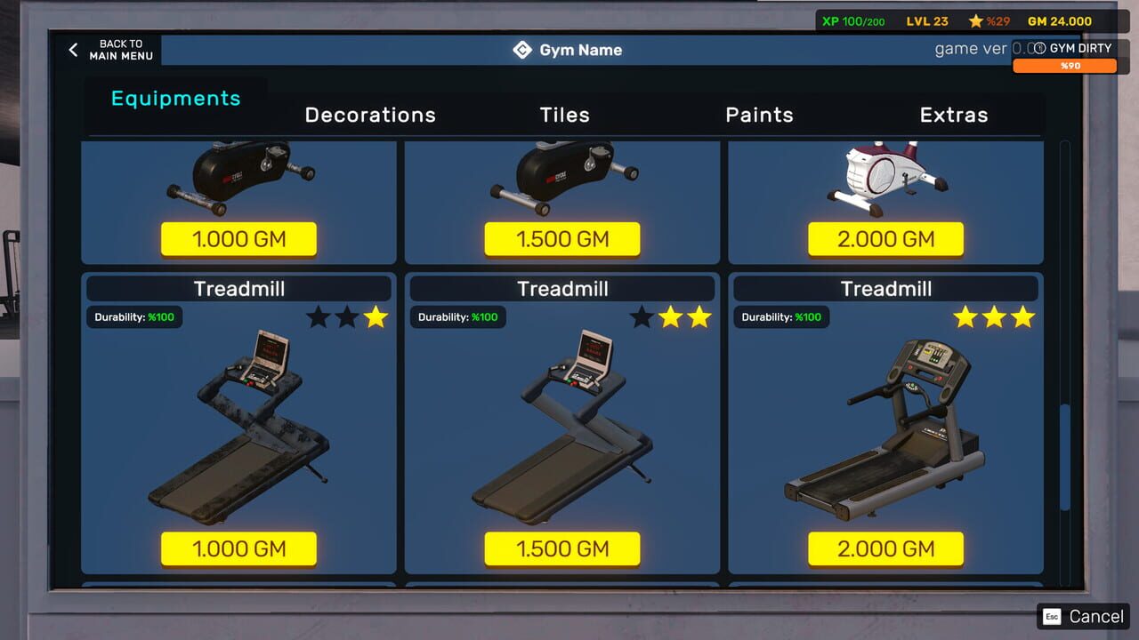 Capture de Gym Simulator 24