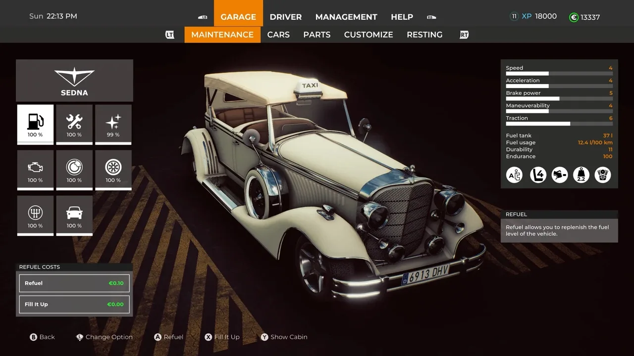 Taxi Life: VIP Vintage Convertible Car screenshot 1