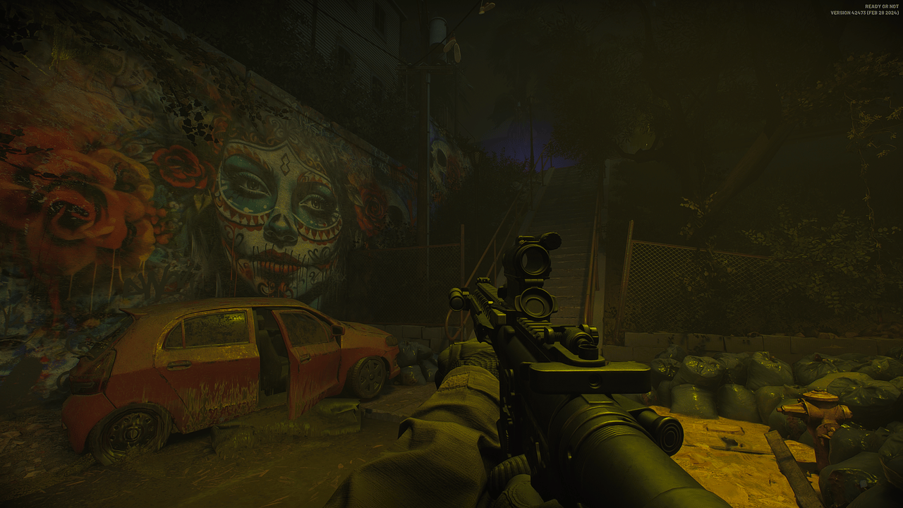 Ready or Not gameplay screenshot - night scene lighting