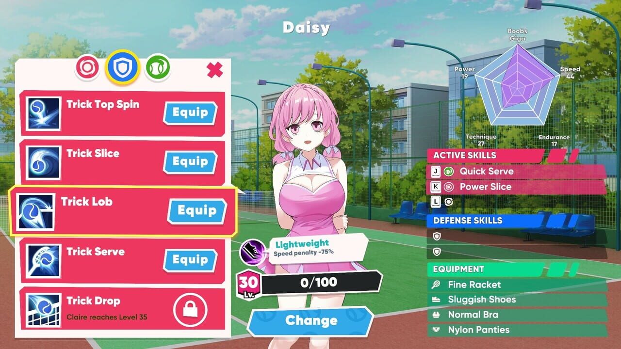 Academy Love Saga: Tennis Angels screenshot