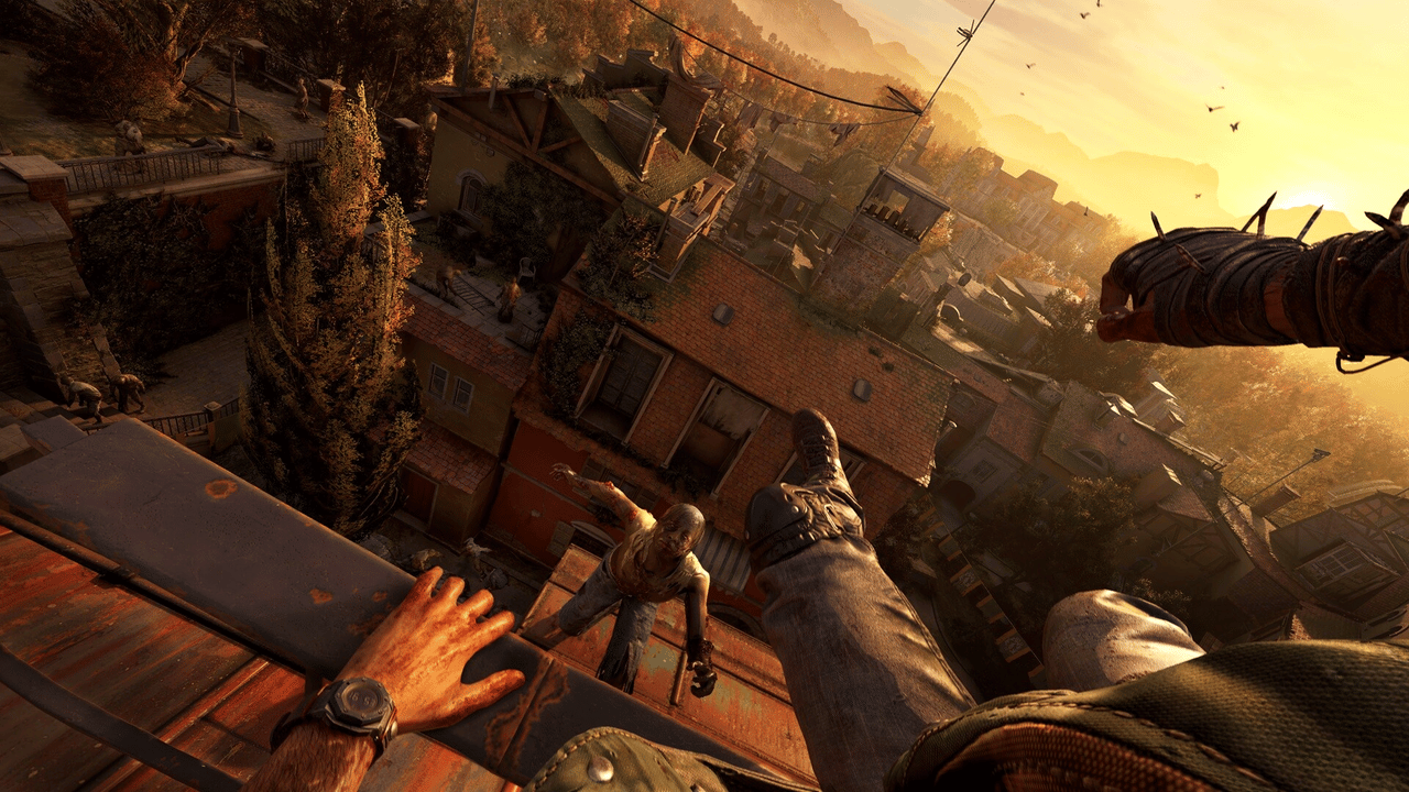 First-person combat screenshot in Dying Light: The Beast