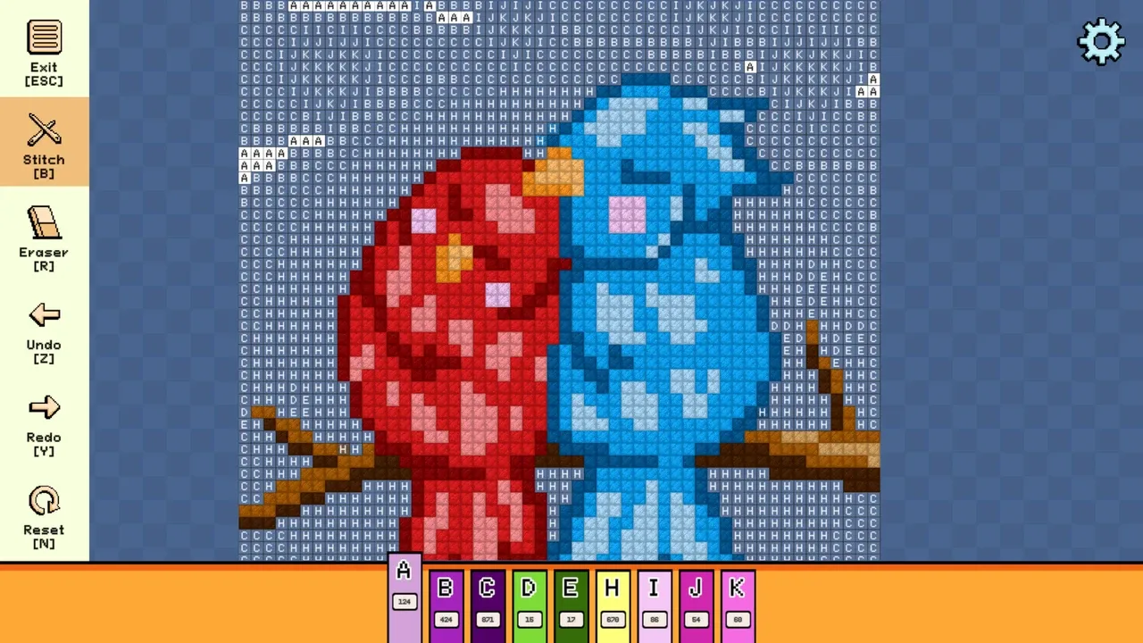 Pixel Cross Stitch: Color by Number - Valentine's Day Pack