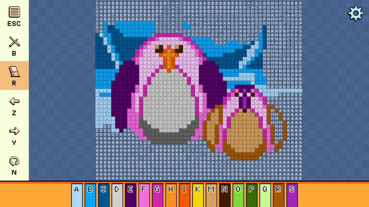 Pixel Cross Stitch Color by Number - Winter Pack