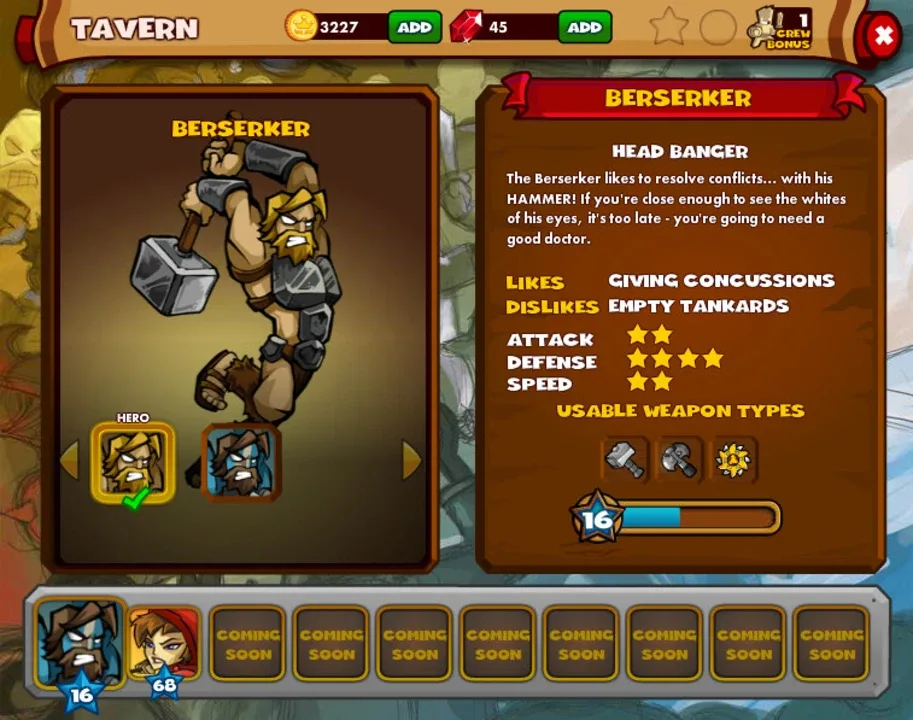 Výběr postav a kooperativní režim v Dungeon Rampage