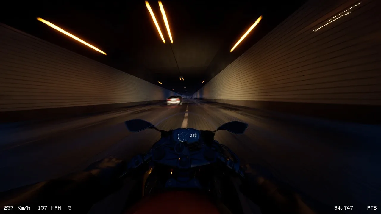 Průjezd tunelem v LANESPLIT