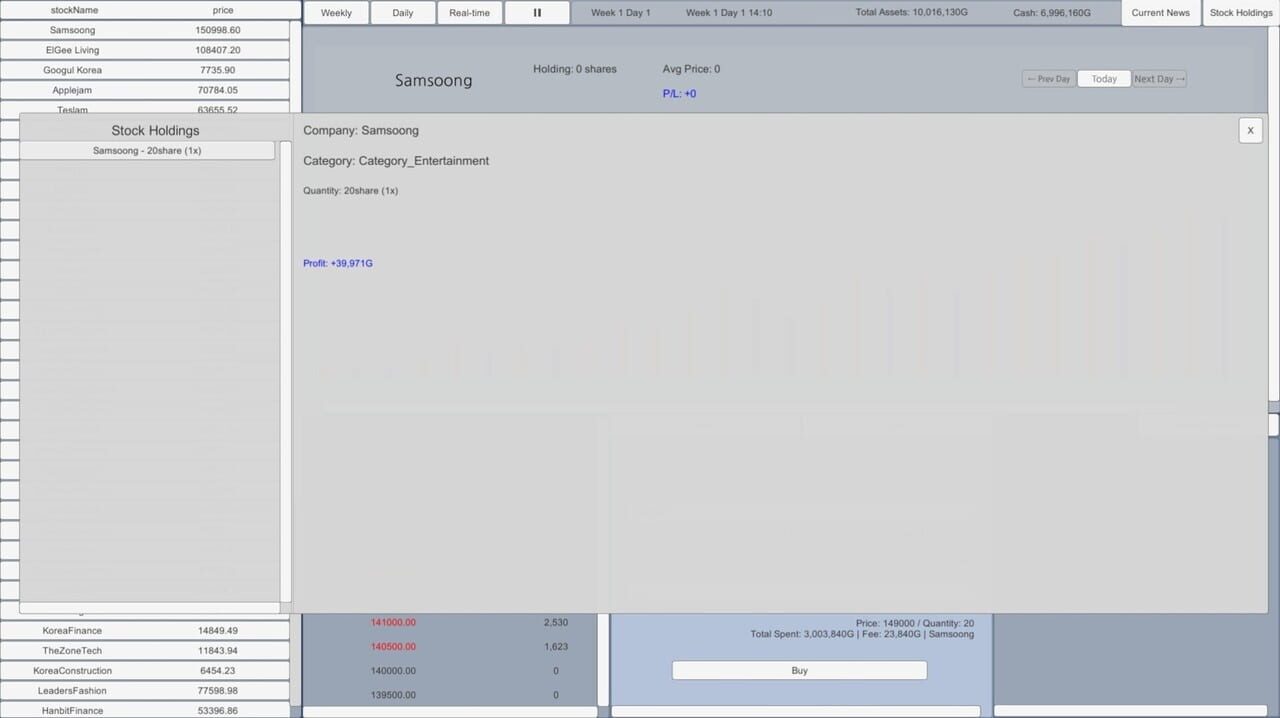 Day Trading Simulator screenshot