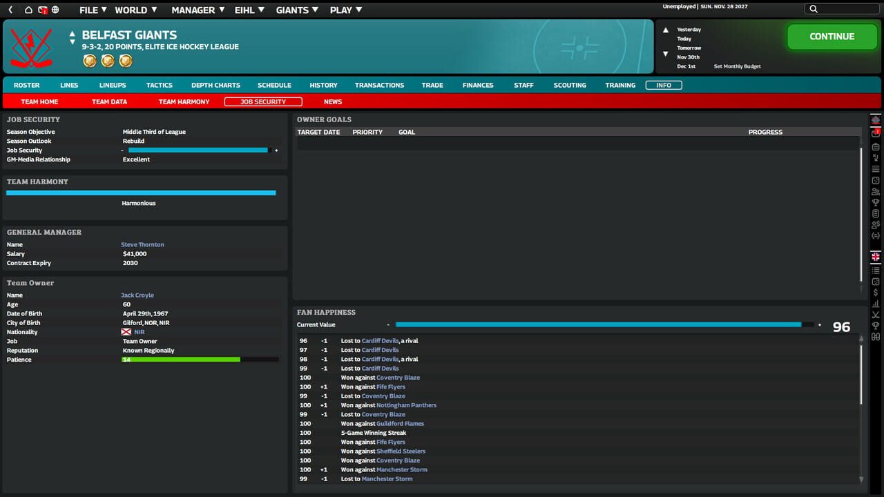 Franchise Hockey Manager 12 screenshot