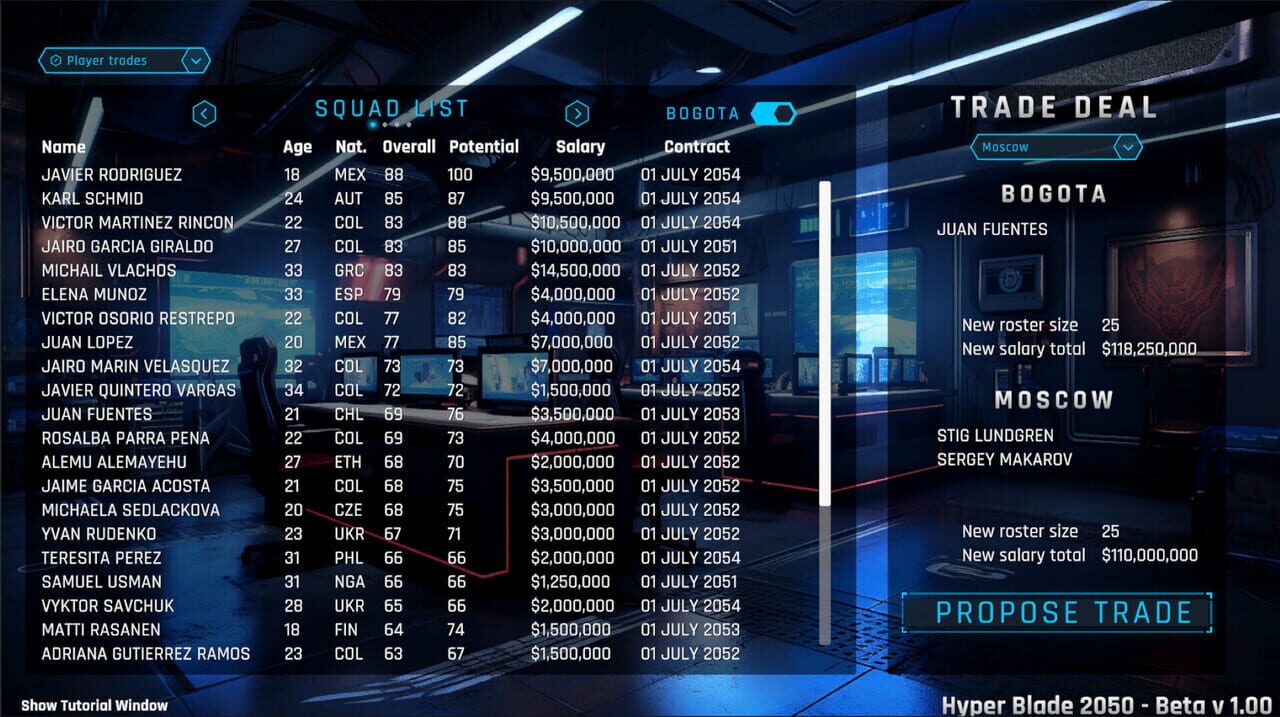 HyperBlade 2050: Dystopian Sports Manager screenshot