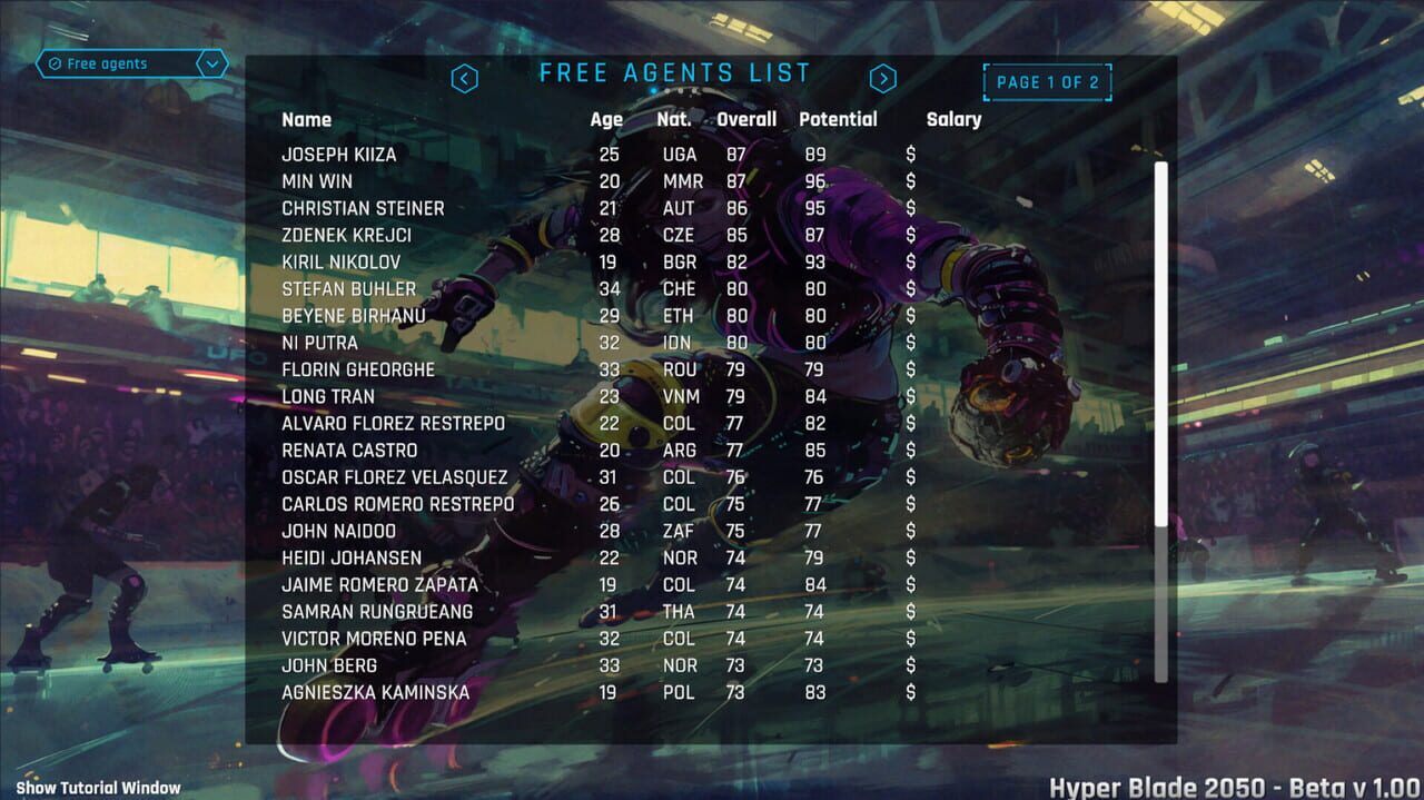 HyperBlade 2050: Dystopian Sports Manager screenshot