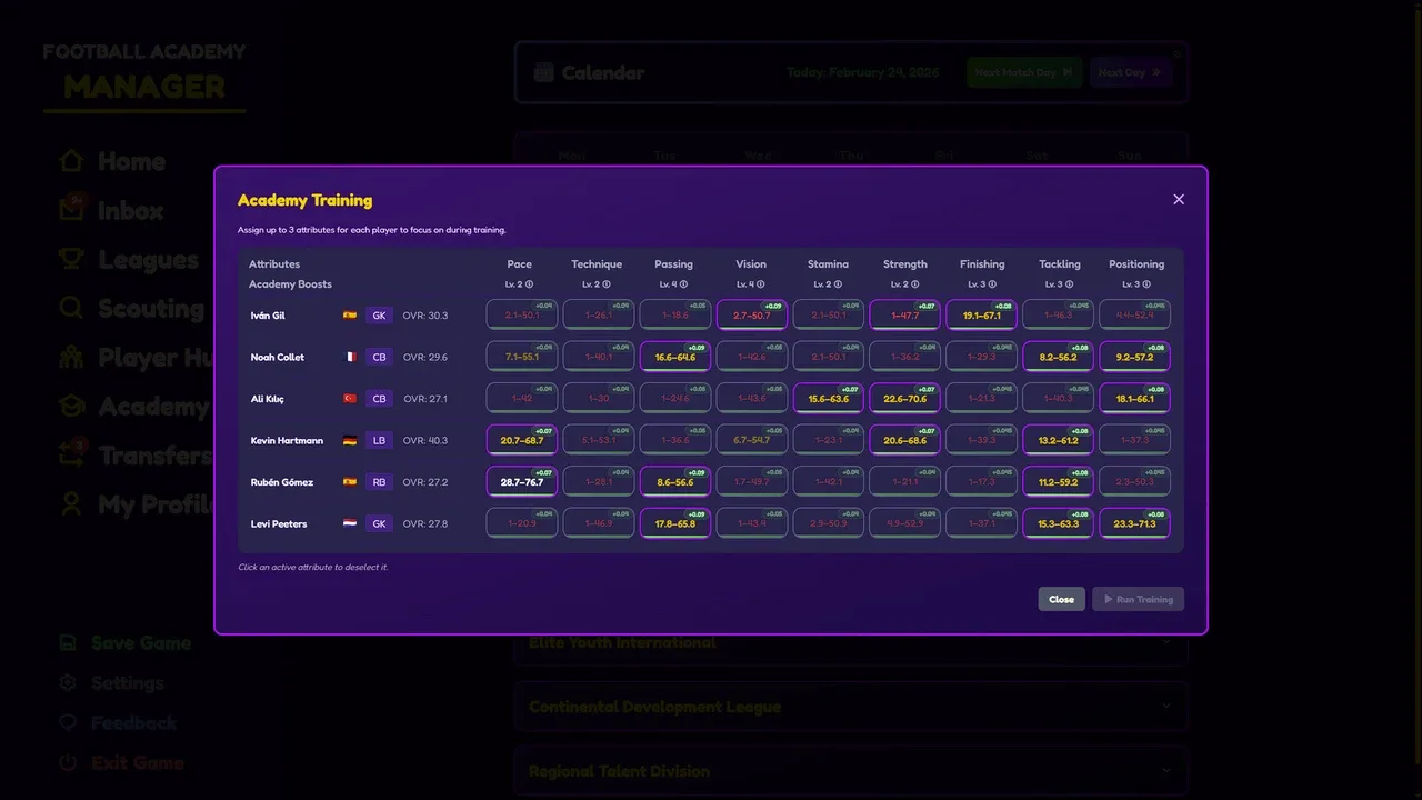 Football Academy Manager screenshot 2