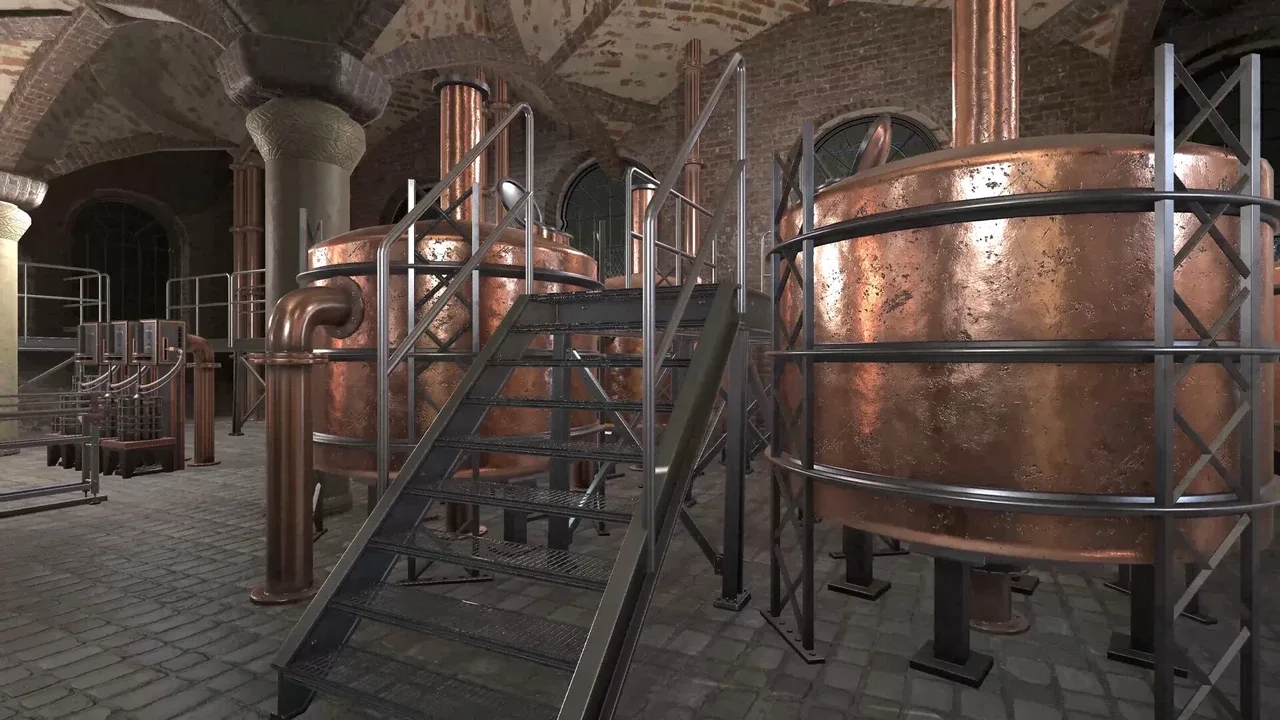 Pohled na varnu v Beer Manufacture Simulator