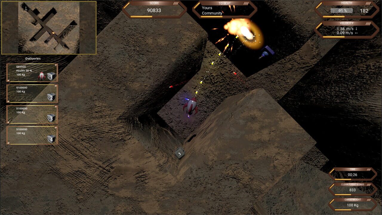 RocketShip Go Up screenshot