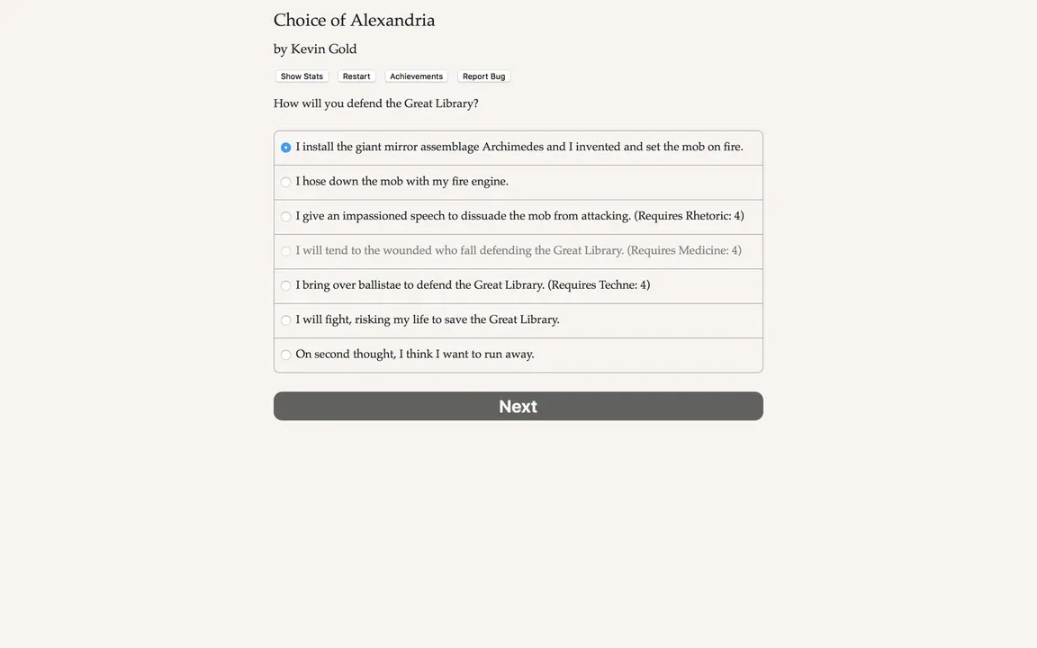 Choice of Alexandria screenshot 1